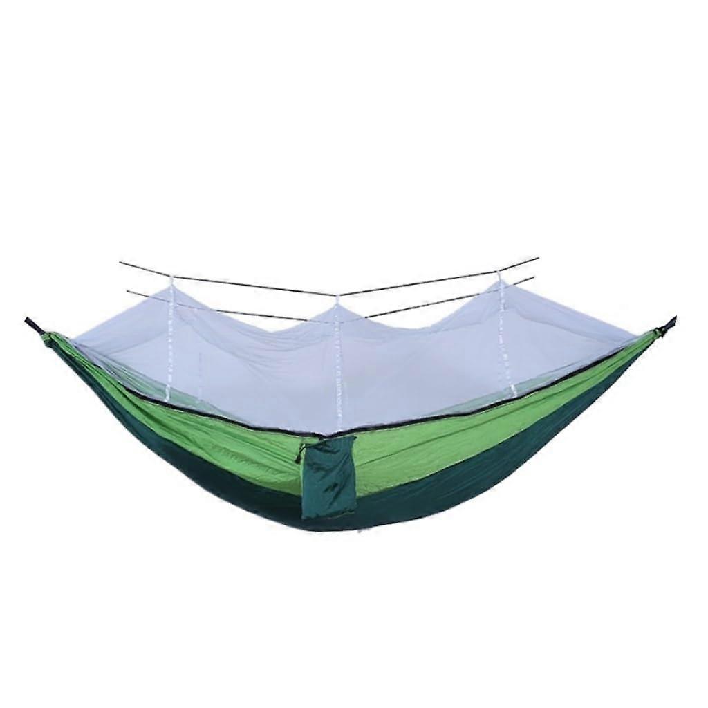 Fully Automatic Hammock with Quick Release for Outdoor Use, Mosquito Net, Camping Pole Hammock Made of Nylon Fabric for Outdoor Use (B)