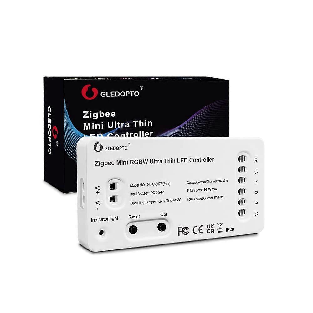 Zigbee 3.0 Mini RGB LED Strip Controller, Voice Control via App, Compatible with Tuya, SmartThings