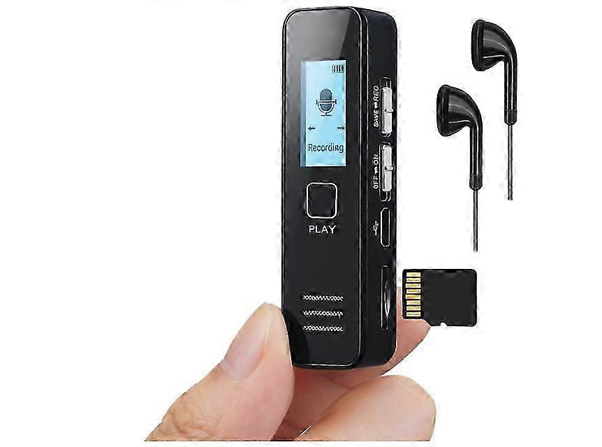 Mini Voice Recorder, Pocket dictaphone voice recorder device with Playback for Lectures, Meetings, 4608 Hours Recording Capacity(Black)
