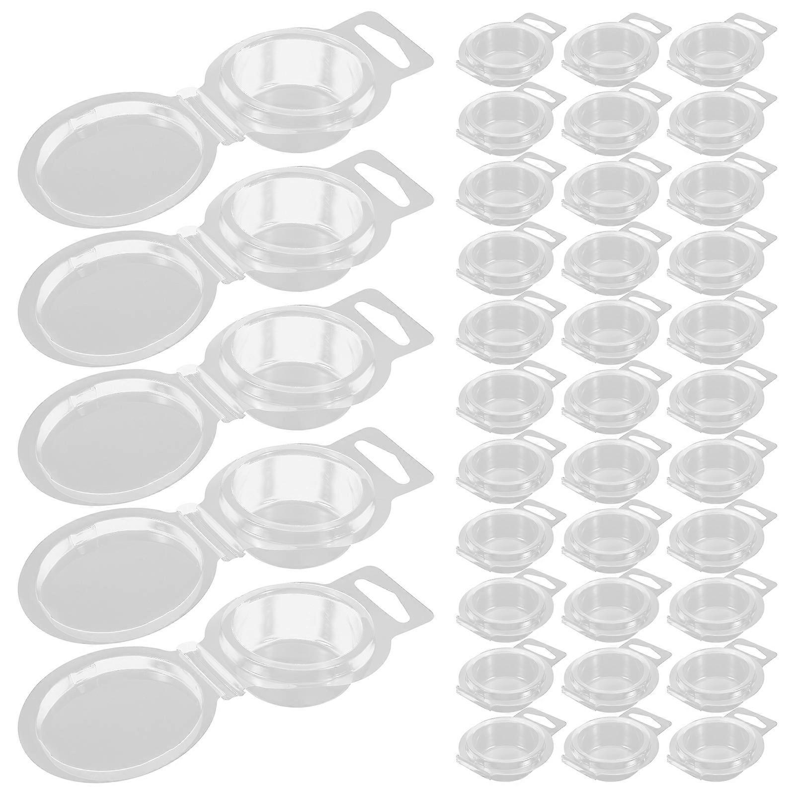 100pcs Clear Packing Boxes Multi function Wax Melt Molds Empty Candle Making Accessories