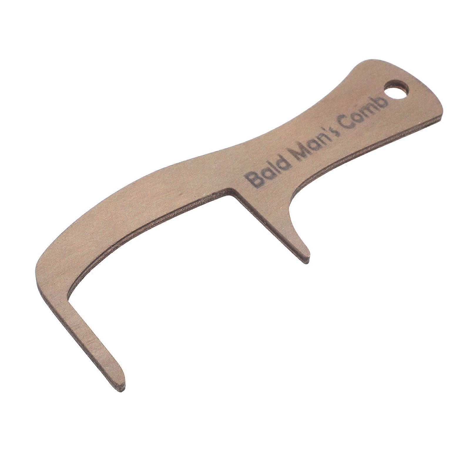 Bald Man Comb Wooden Grooming Tool For Special Occasions Static Reduction 1Pack