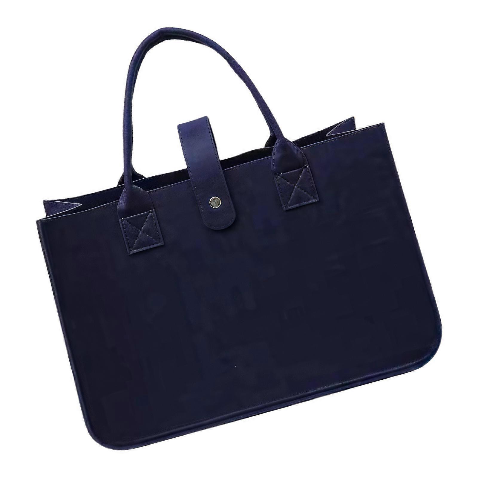 Felt Bags Shopper Foldable Shopping Bag for Toys Shopping Go Out Storage for Work Travel Picnics and Daily Use  Navy blue
