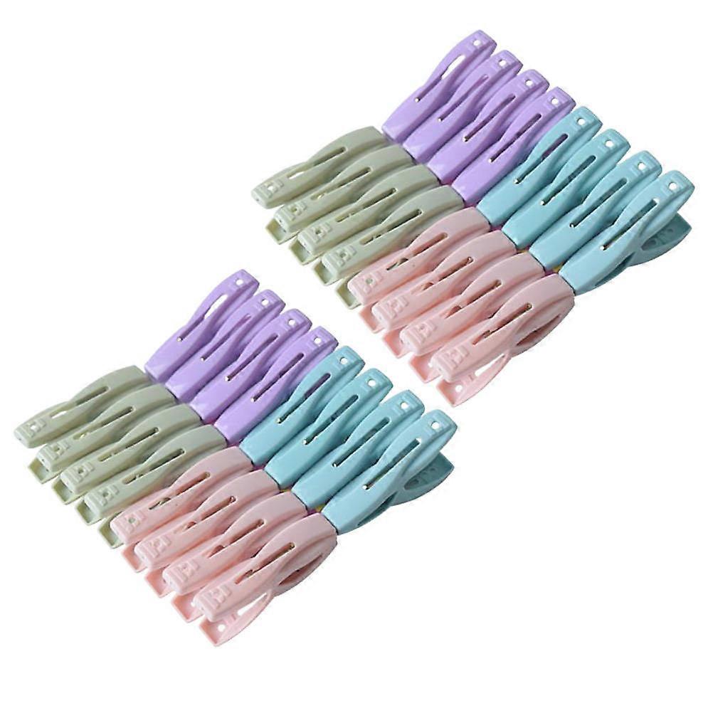 Windproof Clothes Drying Clips with Strong Clamping Force for Socks Underwear Made of Recyclable Plastic 48 Pieces Assorted Color