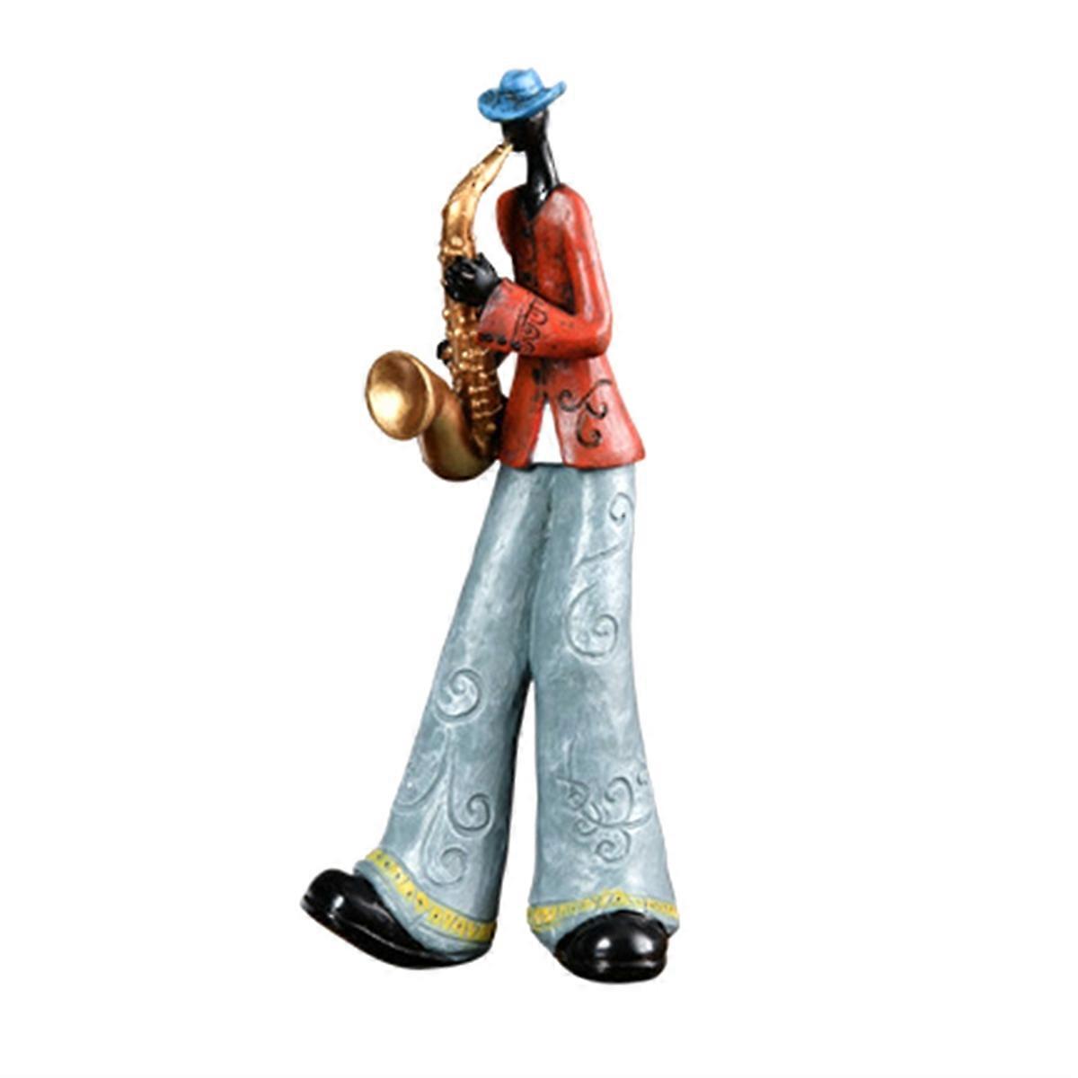 Jazz Band Player Figurines Vintage Musician Figure Resin Statues D