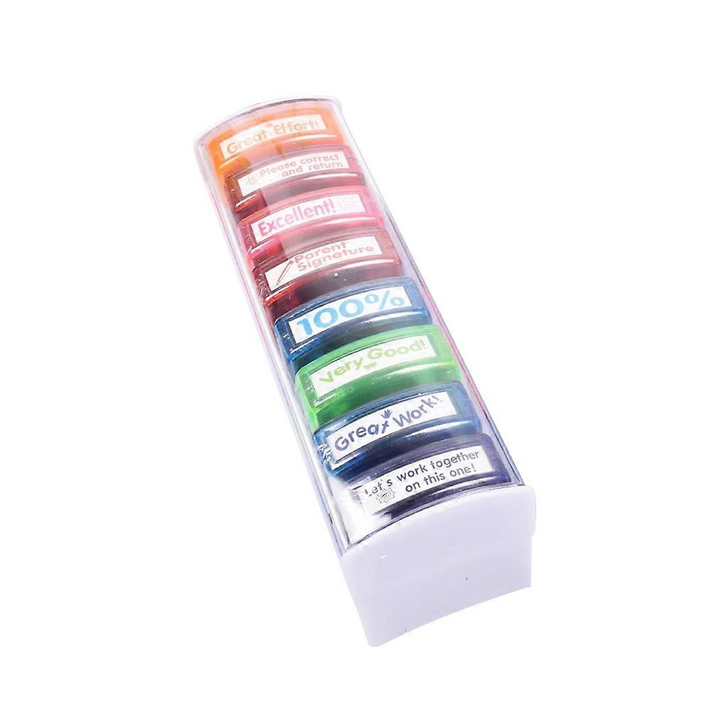 Kid Encouragement Stamp Self Inking Teacher Stationery For School And Home Use 8Pcs
