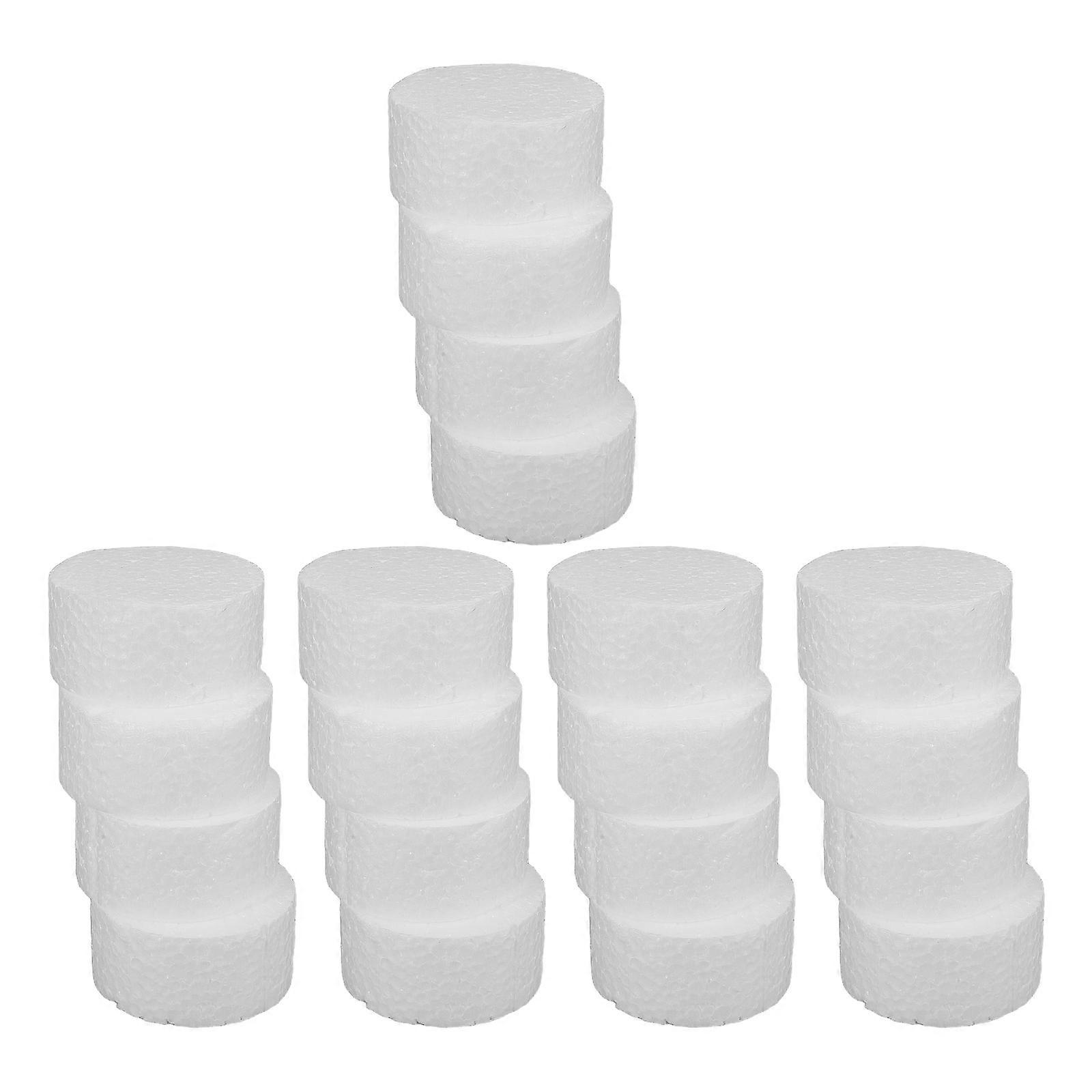 30pcs Round Foam Blocks Craft Circles for DIY Arts, Floral Arrangements, Cake Modeling, and Creative Sculptures Projects