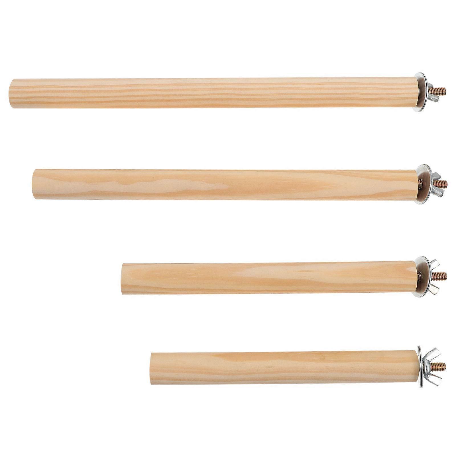 4PCS Parrot Standing Rods for Grinding Teeth and Perching (4 Sizes)