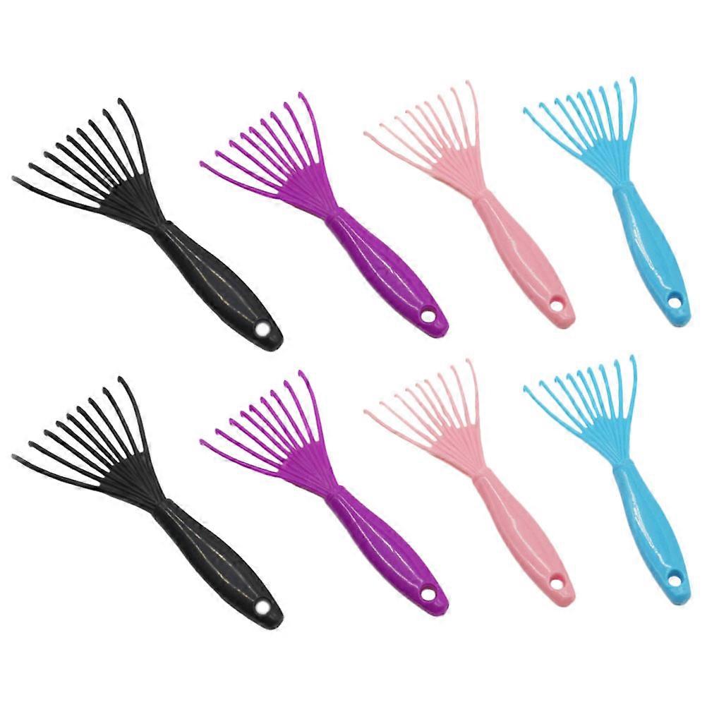 8pcs brosse à cheveux nettoyant outil ensemble râteau peigne nettoyant dissolvant