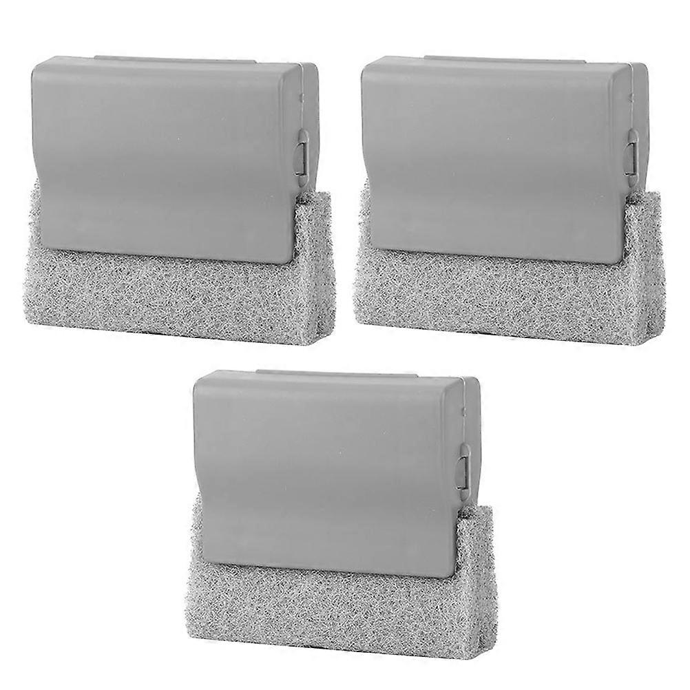 3pcs Multifunctional Cleaning Brush for Home Use Safe Gentle and with PP Material Grey Color
