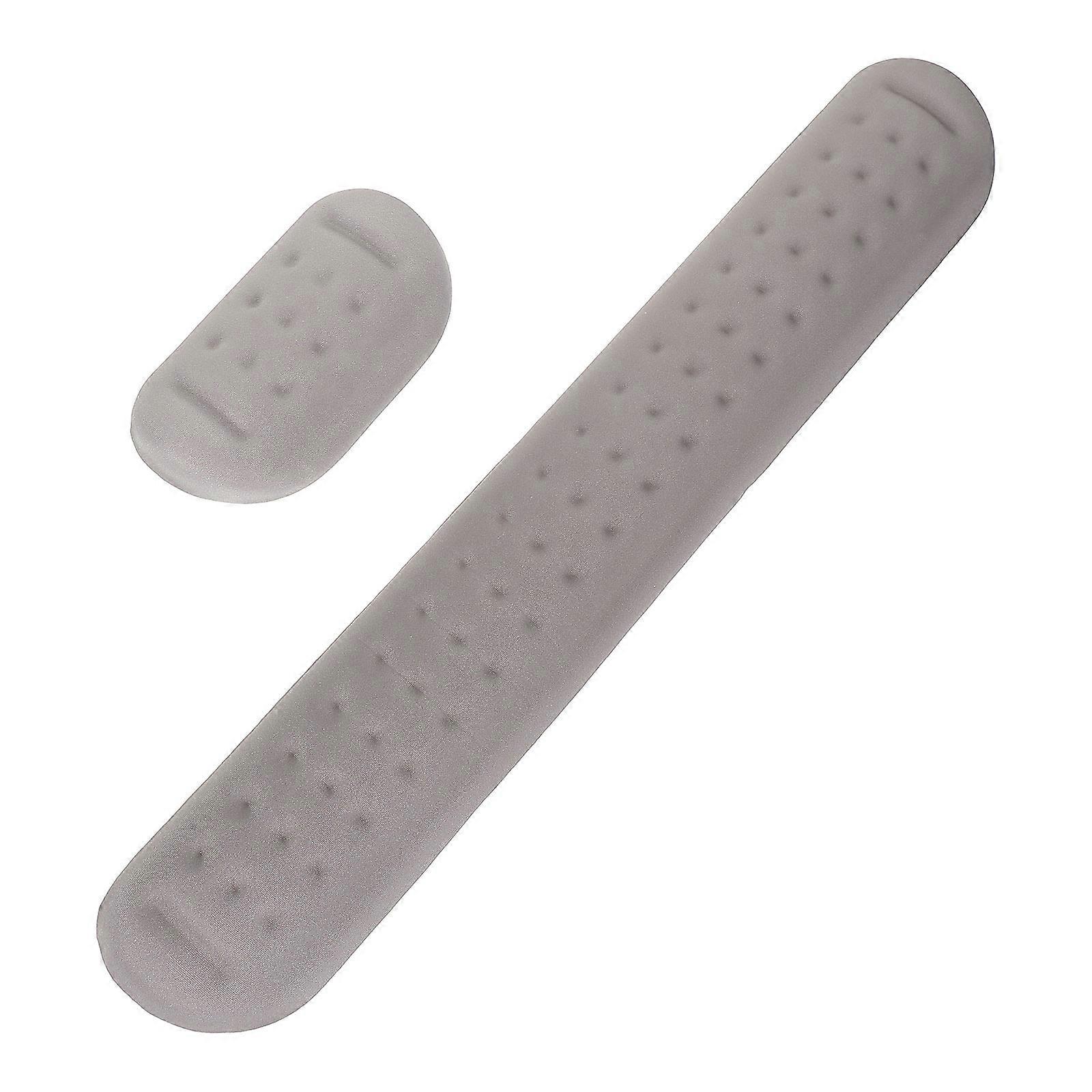 Ergonomic Keyboard Pad Wrist Rest Set Comfortable Mouse Wrist Support Pad Office Work Grey 1Set