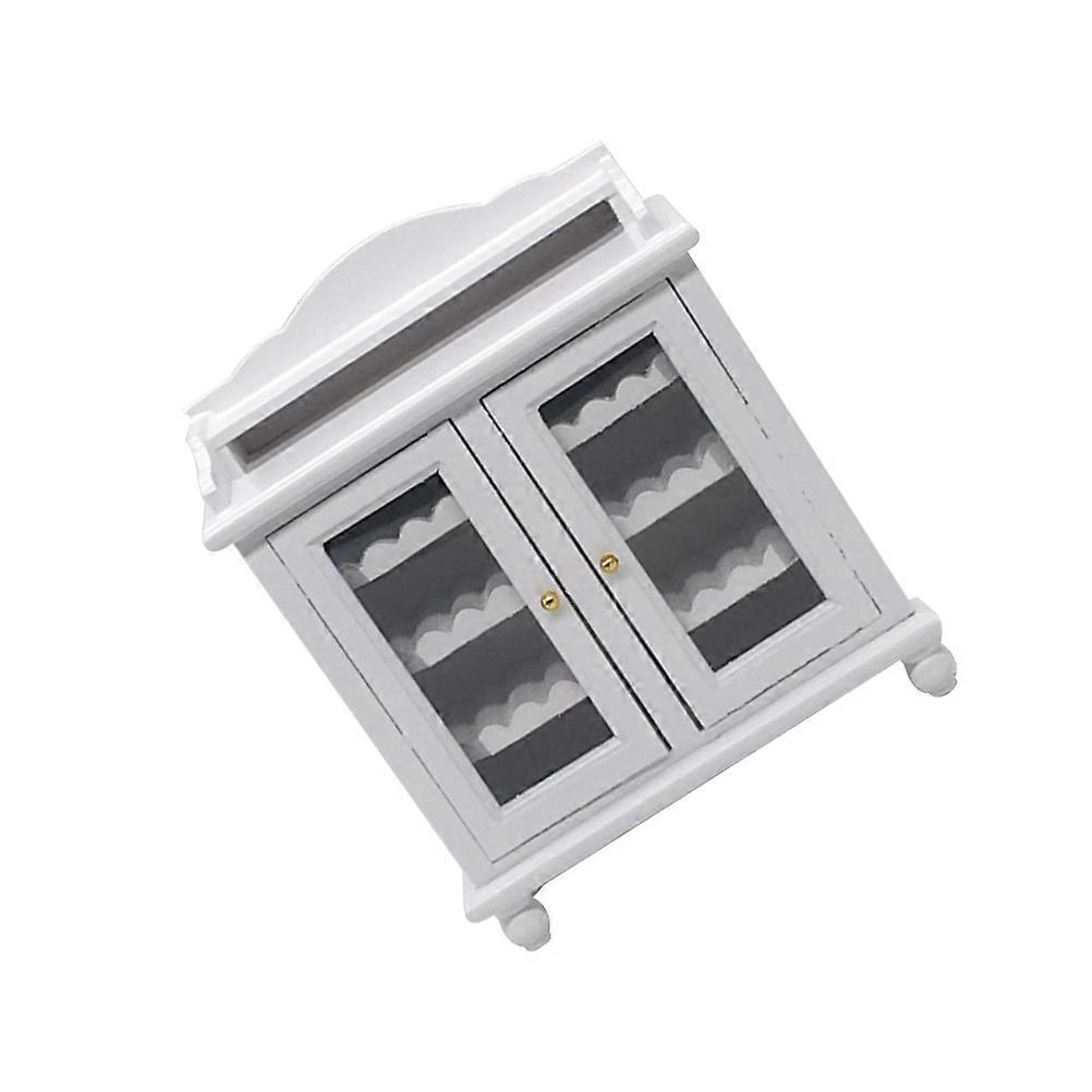 Rectangular Miniature Dollhouse Cabinet For Home Decor White Creative 1Pcs