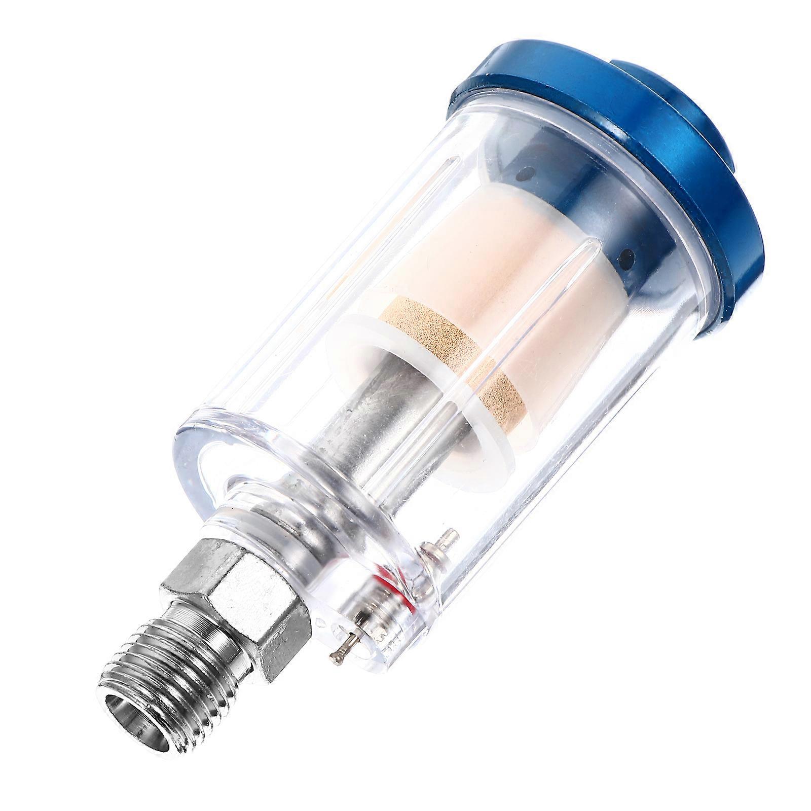 Oil Water Separator for Pneumatic Spray Gun, Transparent Housing with Inlet Outlet, Air Compressor Filter Accessory for Moisture and Dust Removal,