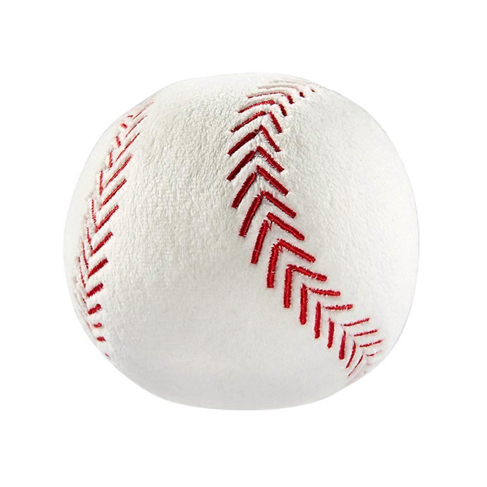 1pc 12cm Creative Plush Ball Toy Simulation Baseball for Birthday Party Gifts White