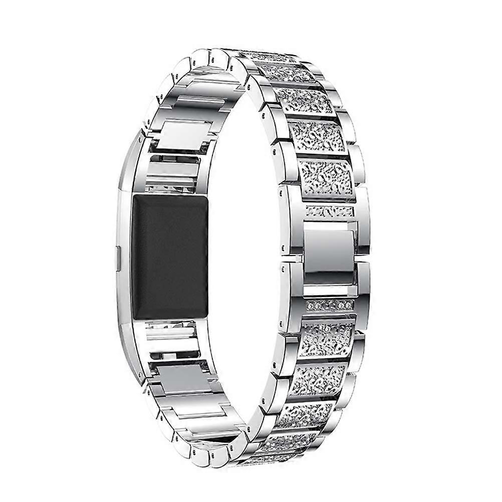 Stainless Steel Mesh Watch Strap For Charge Watch Elegant Silver Folding Clasp 1Pack