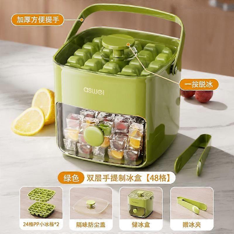 Portable Ice Maker 48-Cube Countertop Machine w/ One-Click Release