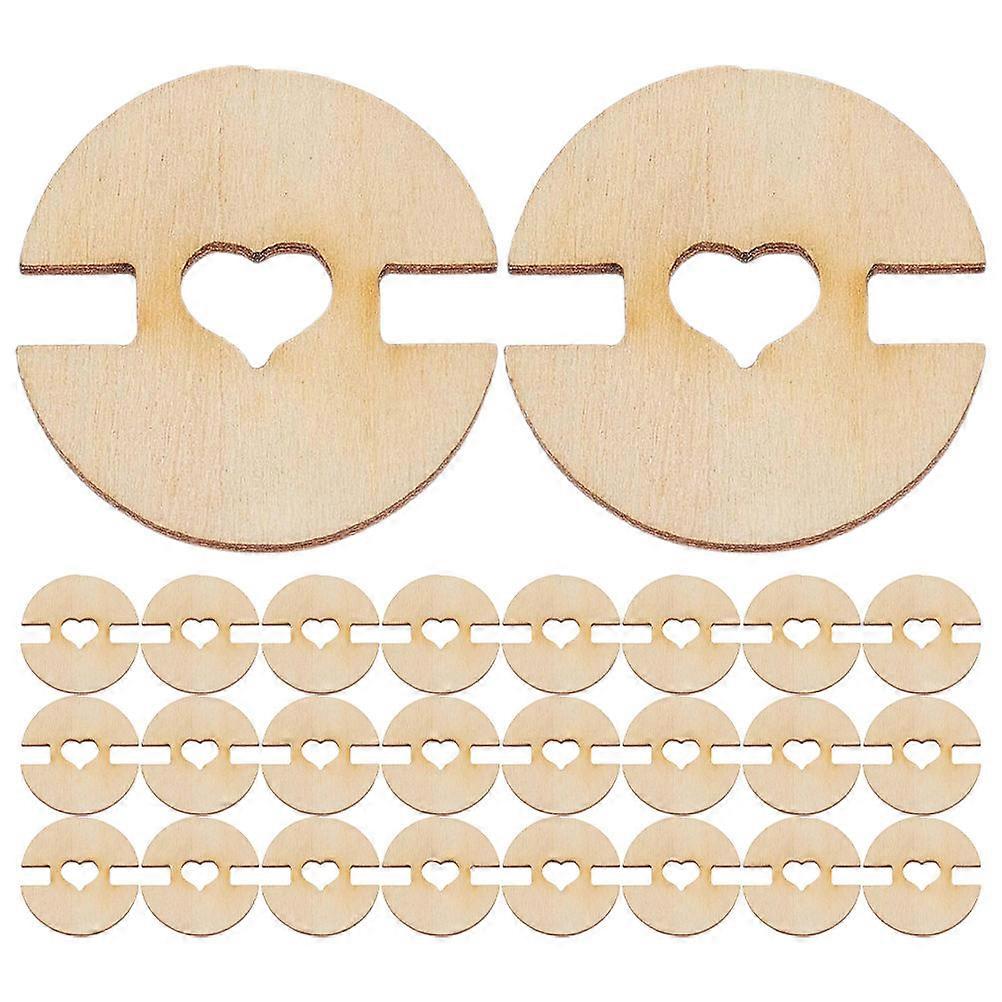 100pcs Beige Wooden Buttons for Decorating Hats and Clothing Easy to Secure Durable Material