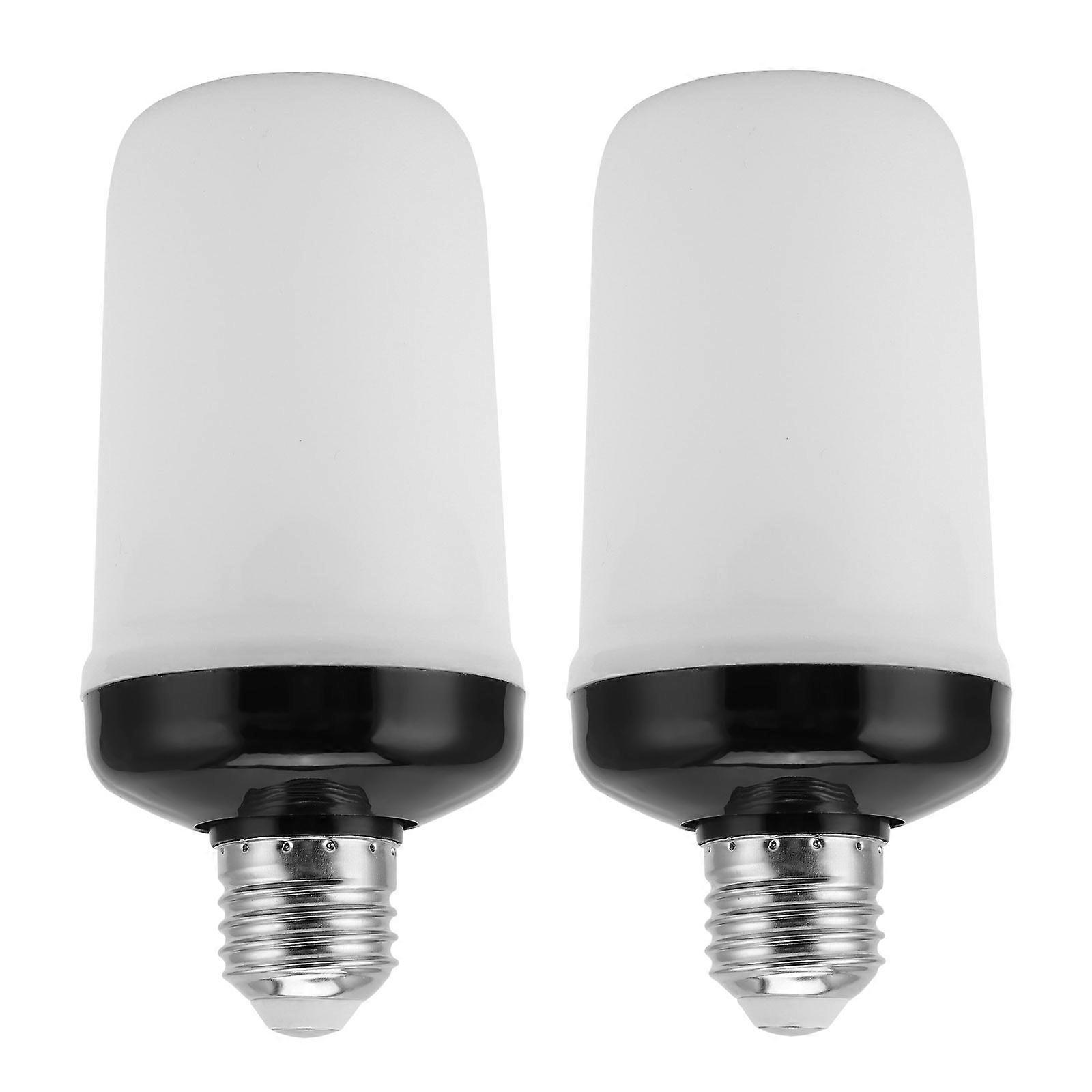 2pcs LED Flame Effect Bulb 4 Modes; 5W-E27 Screw Base