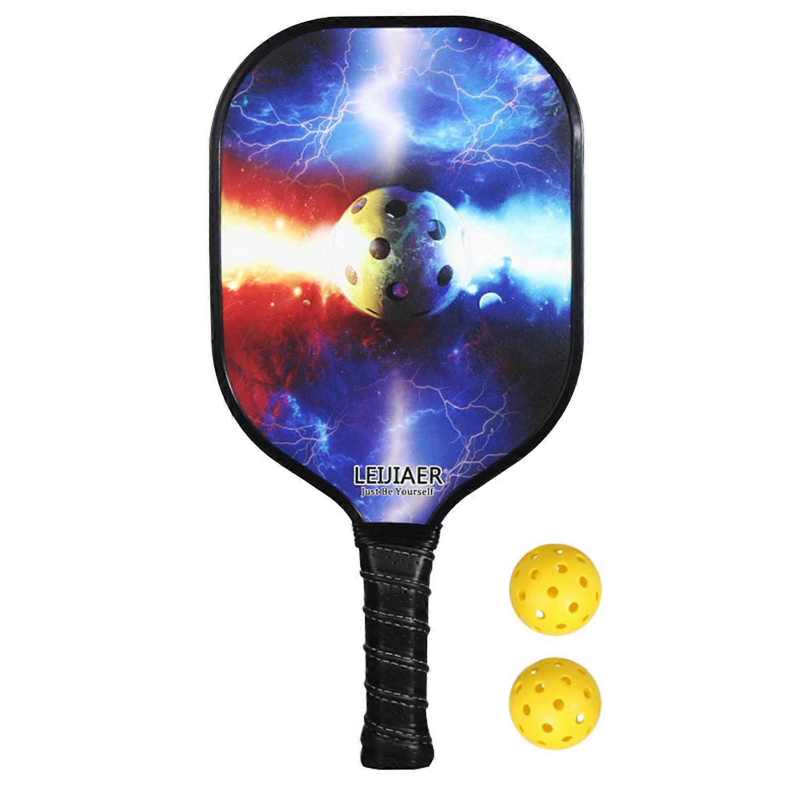 Ultralight Pickleball Paddle Carbon Fiber Surface, Lightweight Pickle Ball Racket Set with 2 Balls for Indoor Outdoor Play Beginners