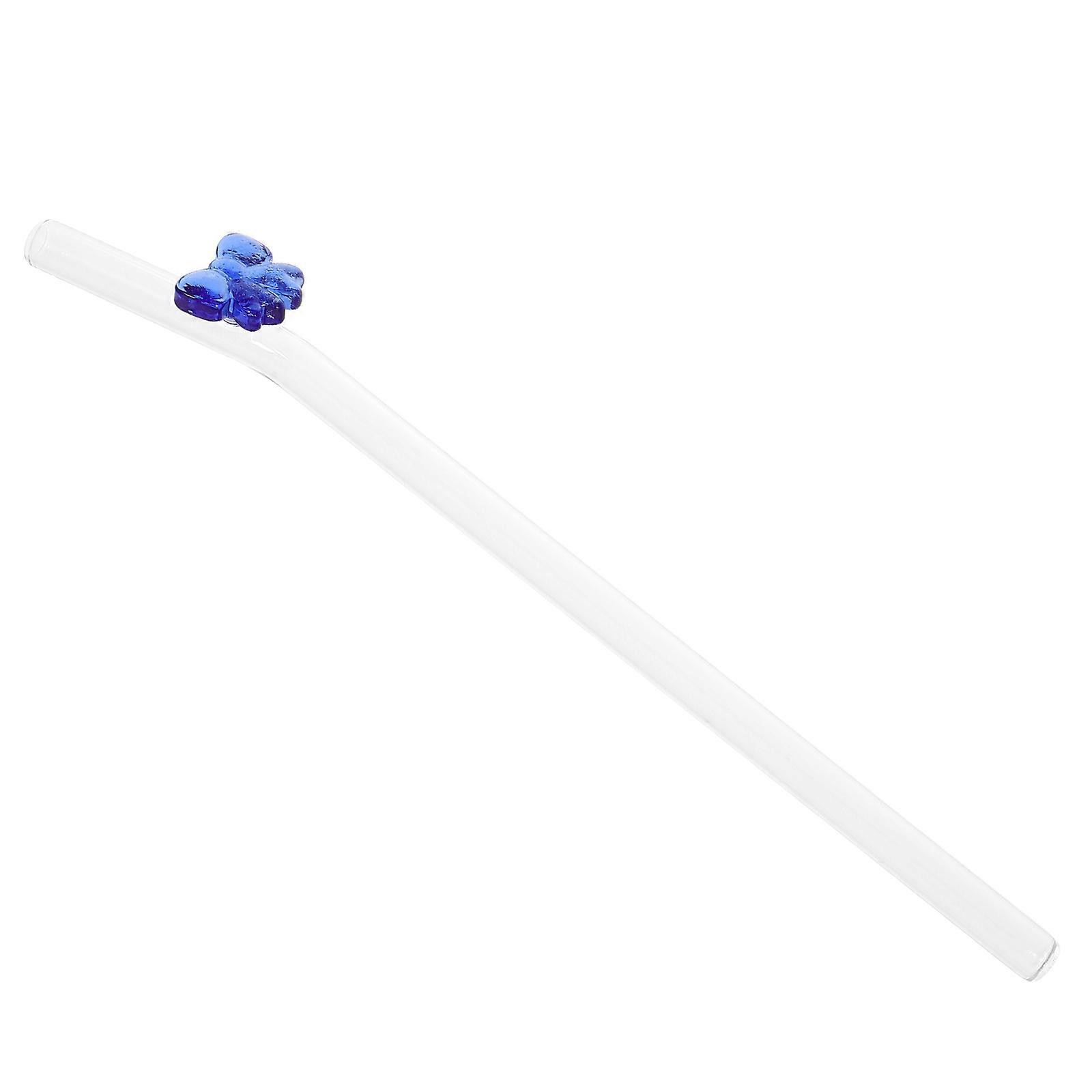 Blue Glass Straw for Easy Drinking Perfect for Parties and Daily Use 10.5 Inches