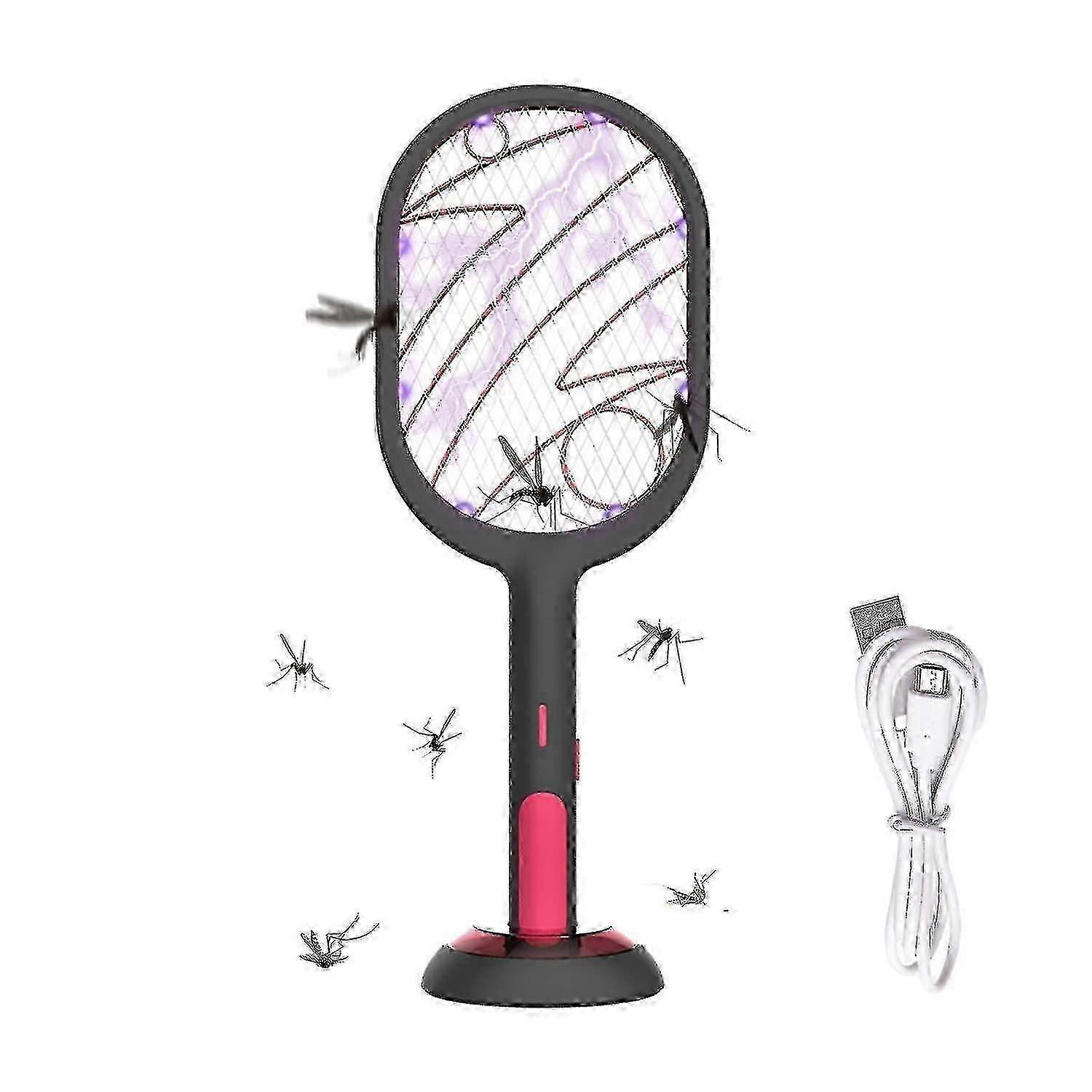 Electric Fly Swatter Mosquito Killer Lamp 2-in-1 USB Rechargeable UV Bug Zapper Walkbee