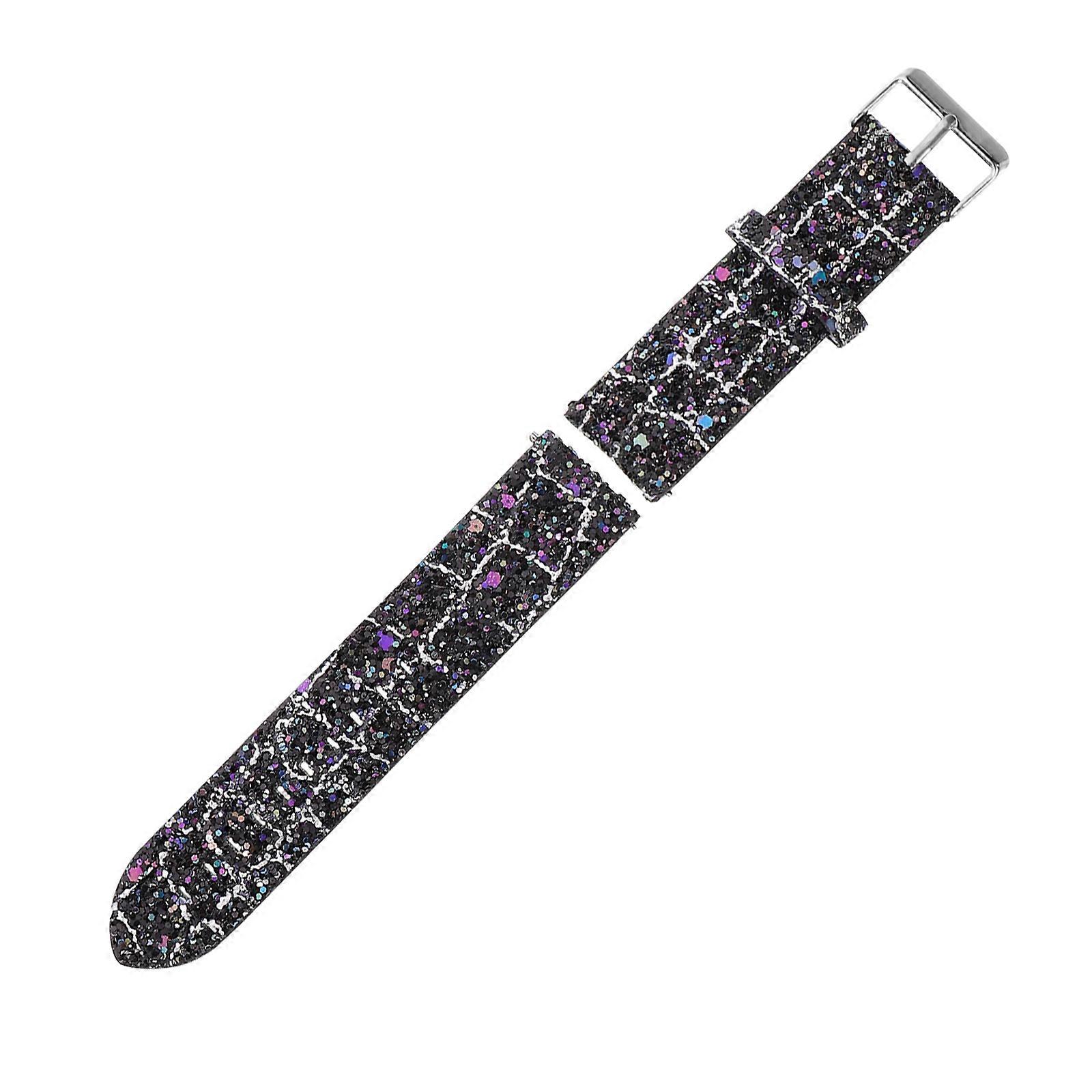 Smooth Glitter Watch Strap, Quick Release Mechanism, Fashion Forward
