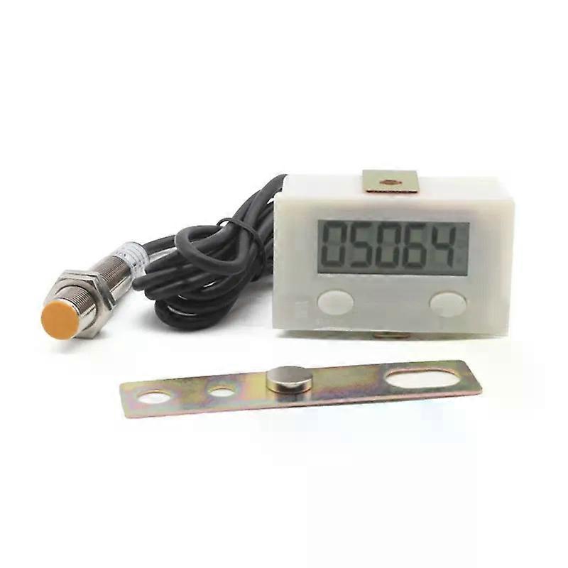 M89B Magnetic Induction Counter Metal Sensor w/ 5-Digit Large LCD Screen Digital Display 0-99999 Cover Copper Counter/Counte