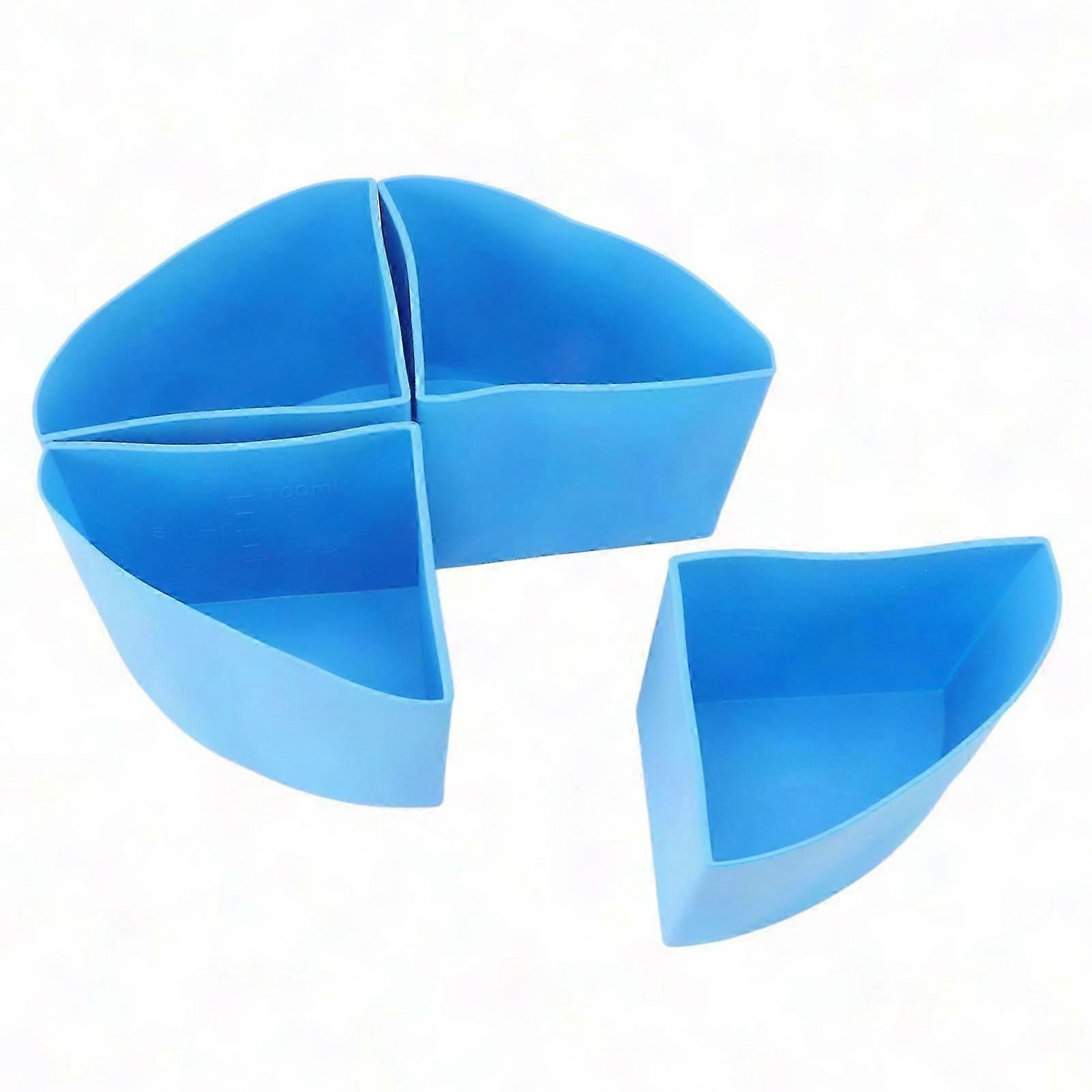 Slow Cooker Divider Liner 4-in-1 Silicone Reusable Leakproof Cooking Liner for 6-Quart Pot Blue