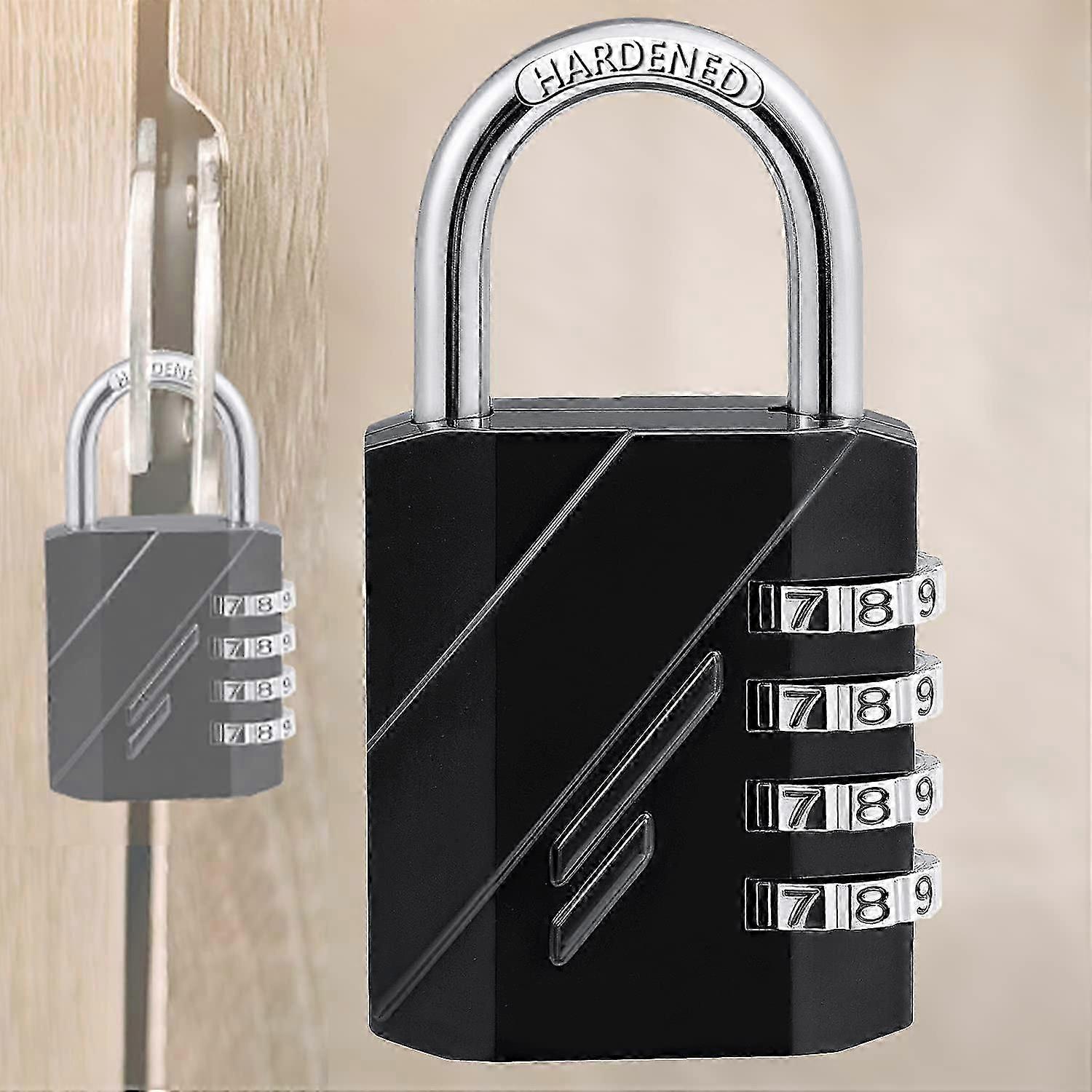 Heavy Duty Combination PadlockAnti Rust Hardened Zinc Padlock with Resettable 4 Digit Code