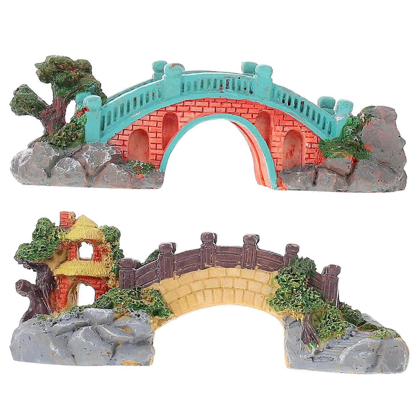 Artificial Bridge Decor for Fish Tanks – Lightweight Resin Ornament for Aquarium Landscaping, Adds Personality to Underwater Environments, Random