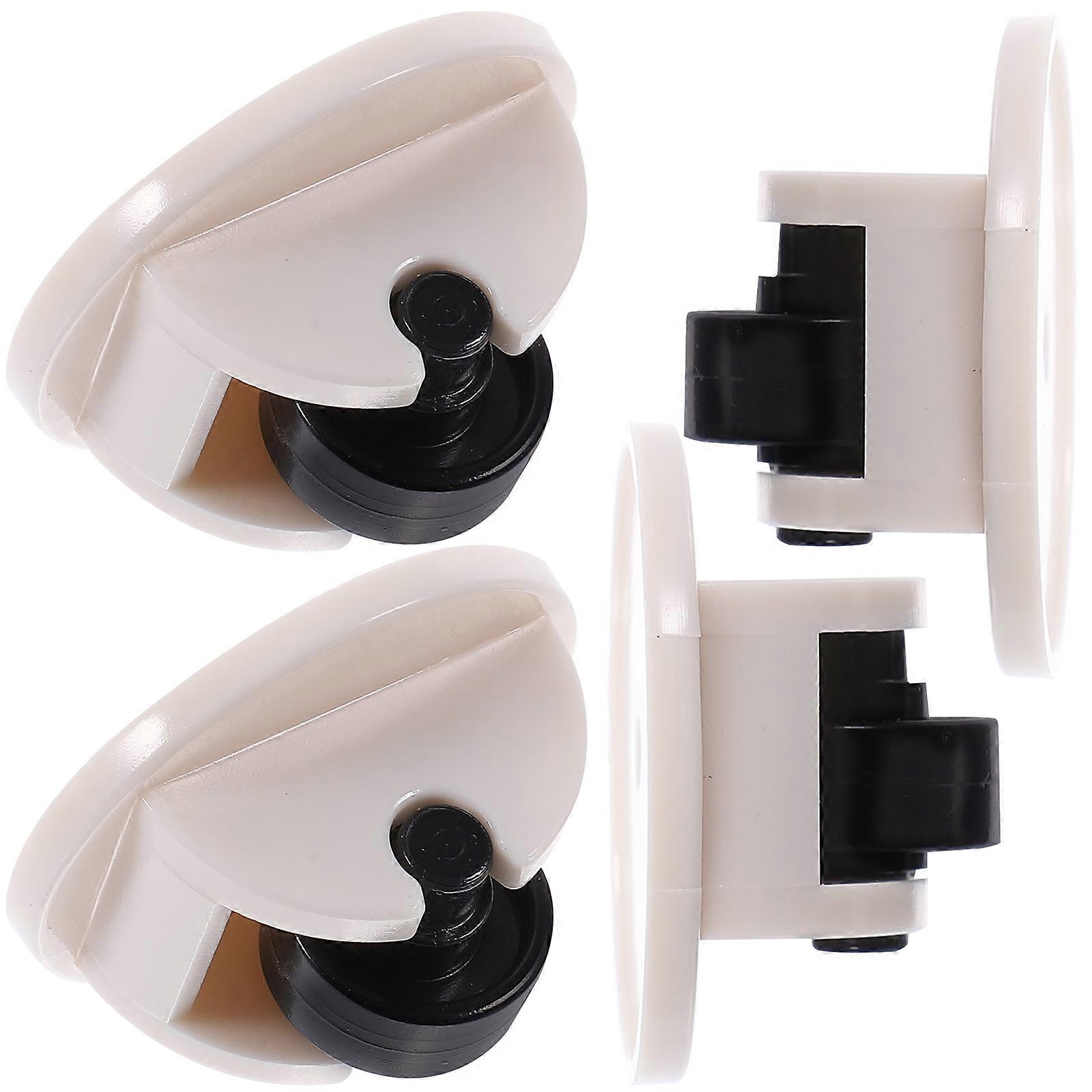 4pcs Caster Wheels Non Swivel Adhesive Pulleys Stick On for Trash Bin Box