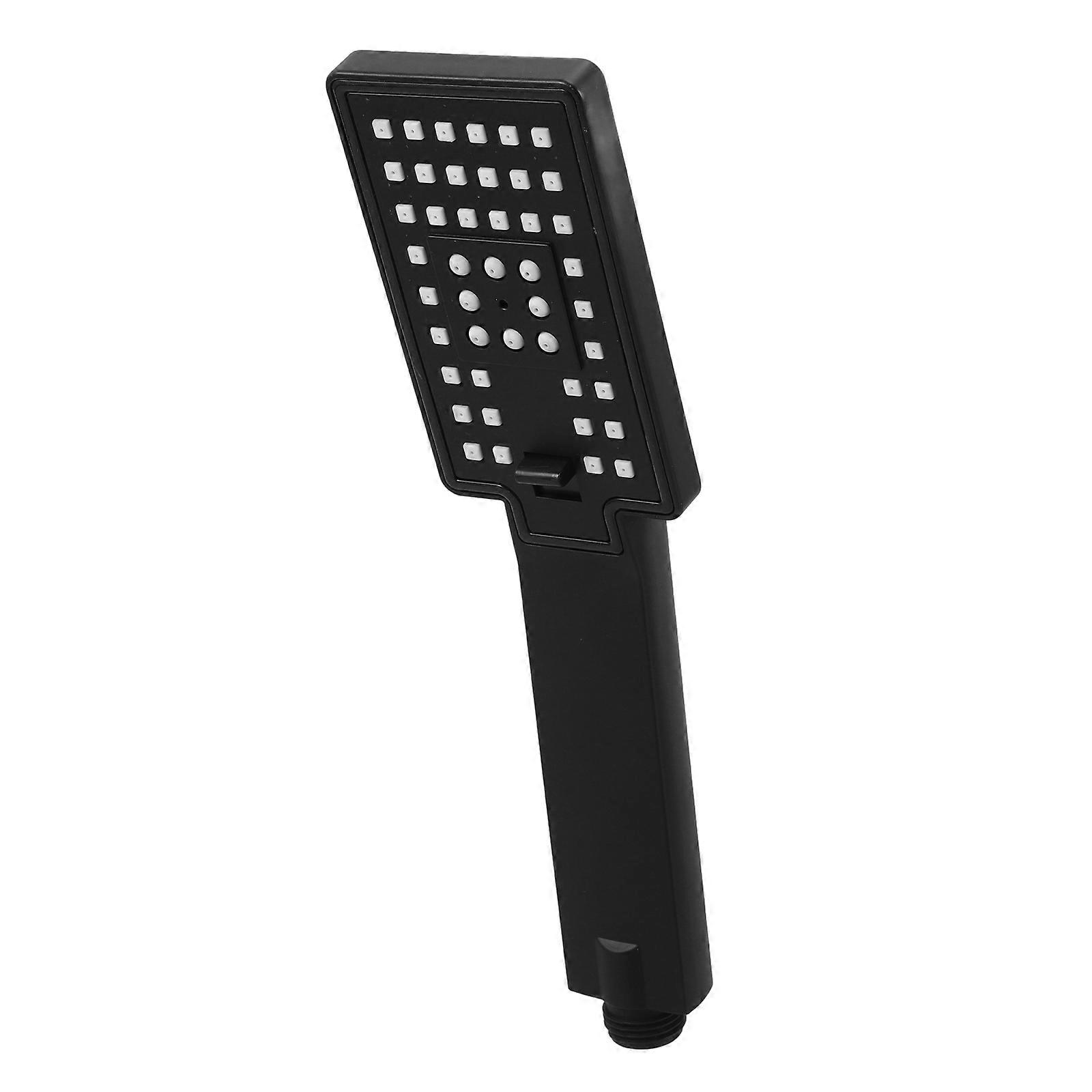 Black ABS Shower Head with High Pressure for Home Use Modern Style Bathroom Accessory 1 Piece