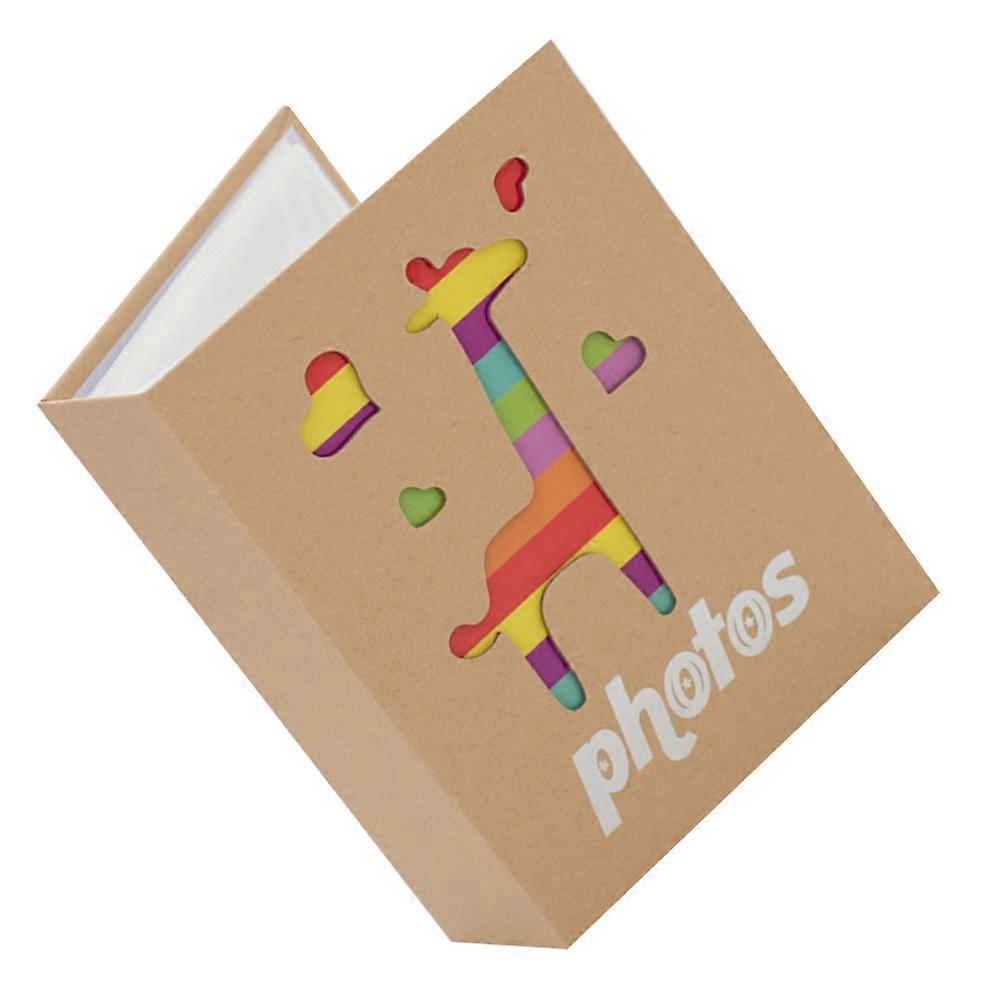 ألبوم صور طفل لطيف لتسجيل اللحظات مع جيب جانبي وتصميم ورق كرافت 1 قطعة