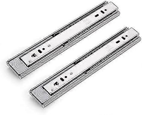 Hardware replacement rails, stainless steel glide, 45 wide, rail with three drawers, hydraulic damping, silent (Size: 45 cm)