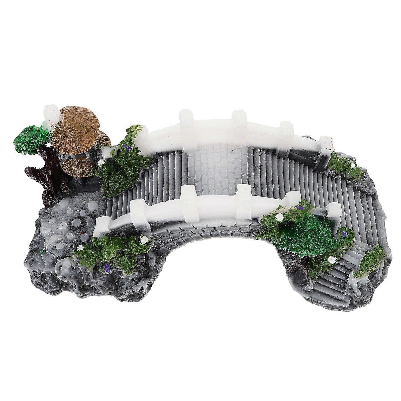 Aquarium Use Turtle Basking Platform Climbing Arch Bridge Multi Resin Hideout 1Pcs