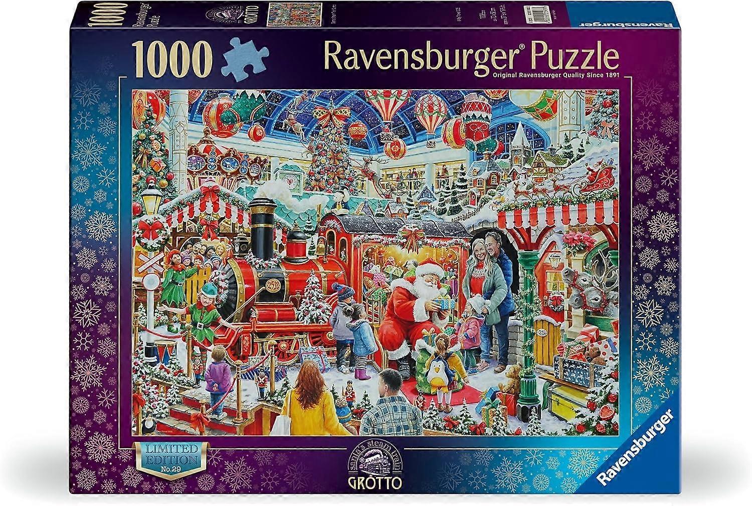 Ravensburger Mikulás gőzmozdony-barlangja karácsonyi limitált kiadású kirakós játék (1000 darab)