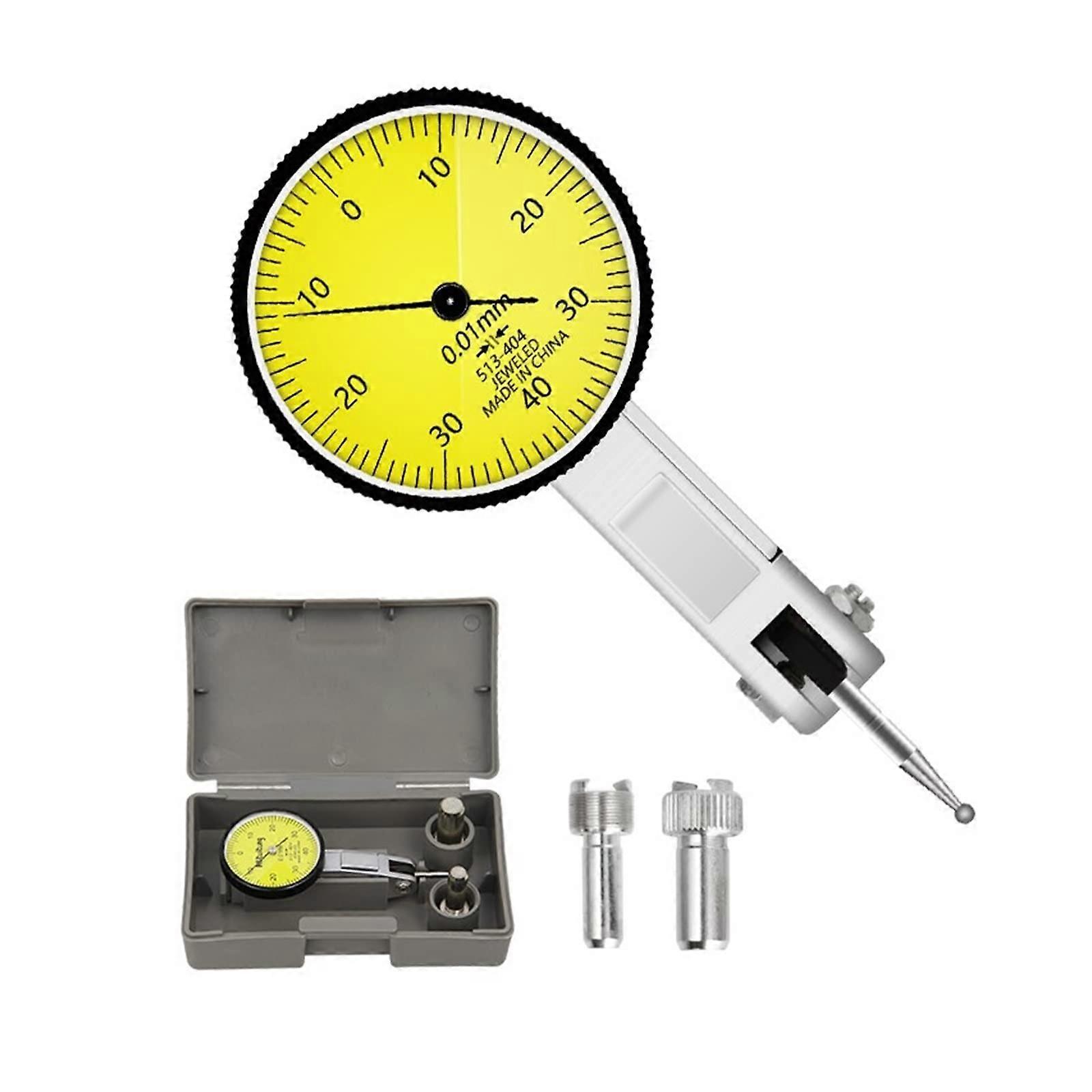 Dial Gauge Lever Dial Gauge with Dovetail Slot for 3D Printer and Lathe, 0-40mm Range, 0.01mm Precision, Woodworking Test Gauge
