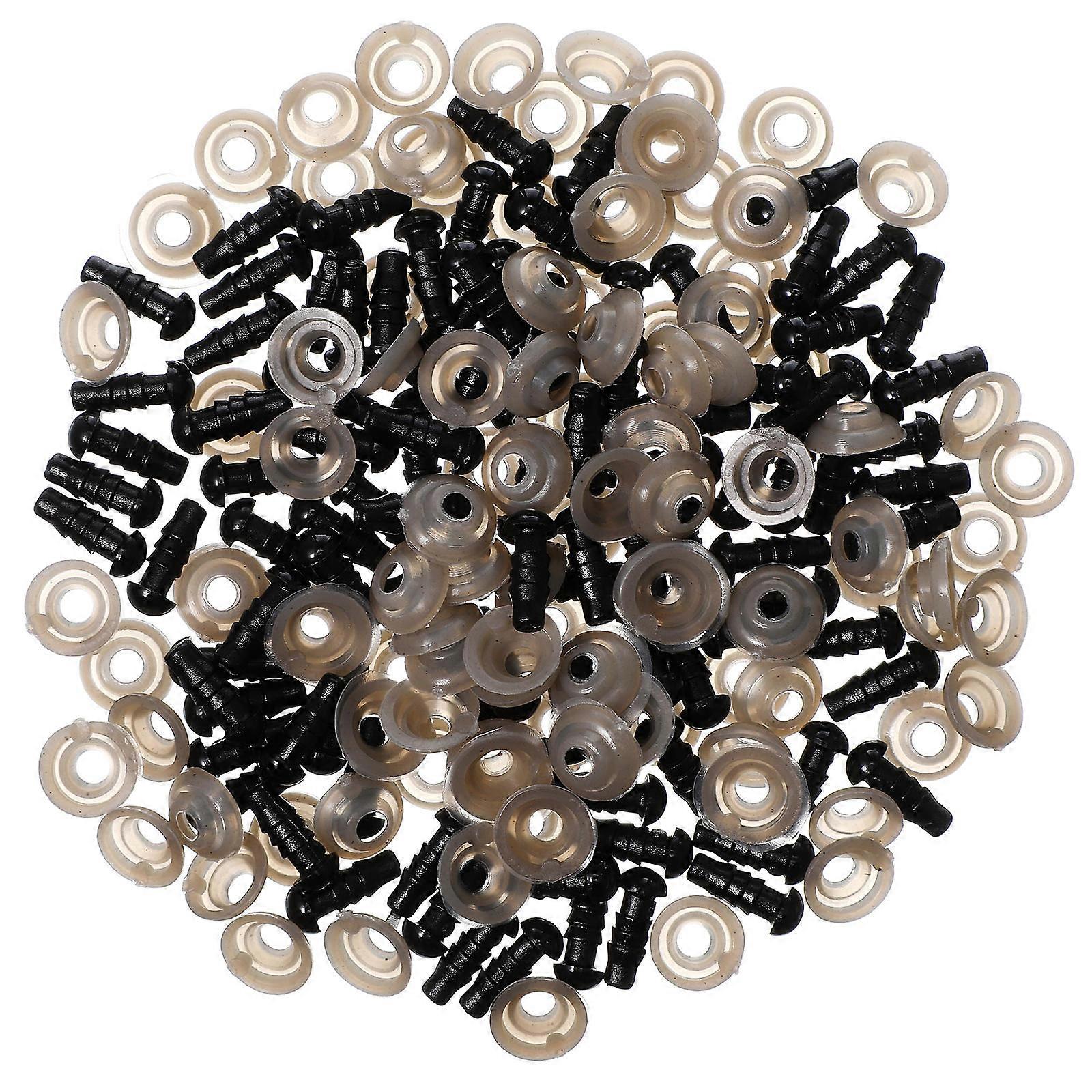 Plastic Crochet Safety Eyes 5mm Assorted Color For Craft Projects Dolls 200 Pcs Durable Use