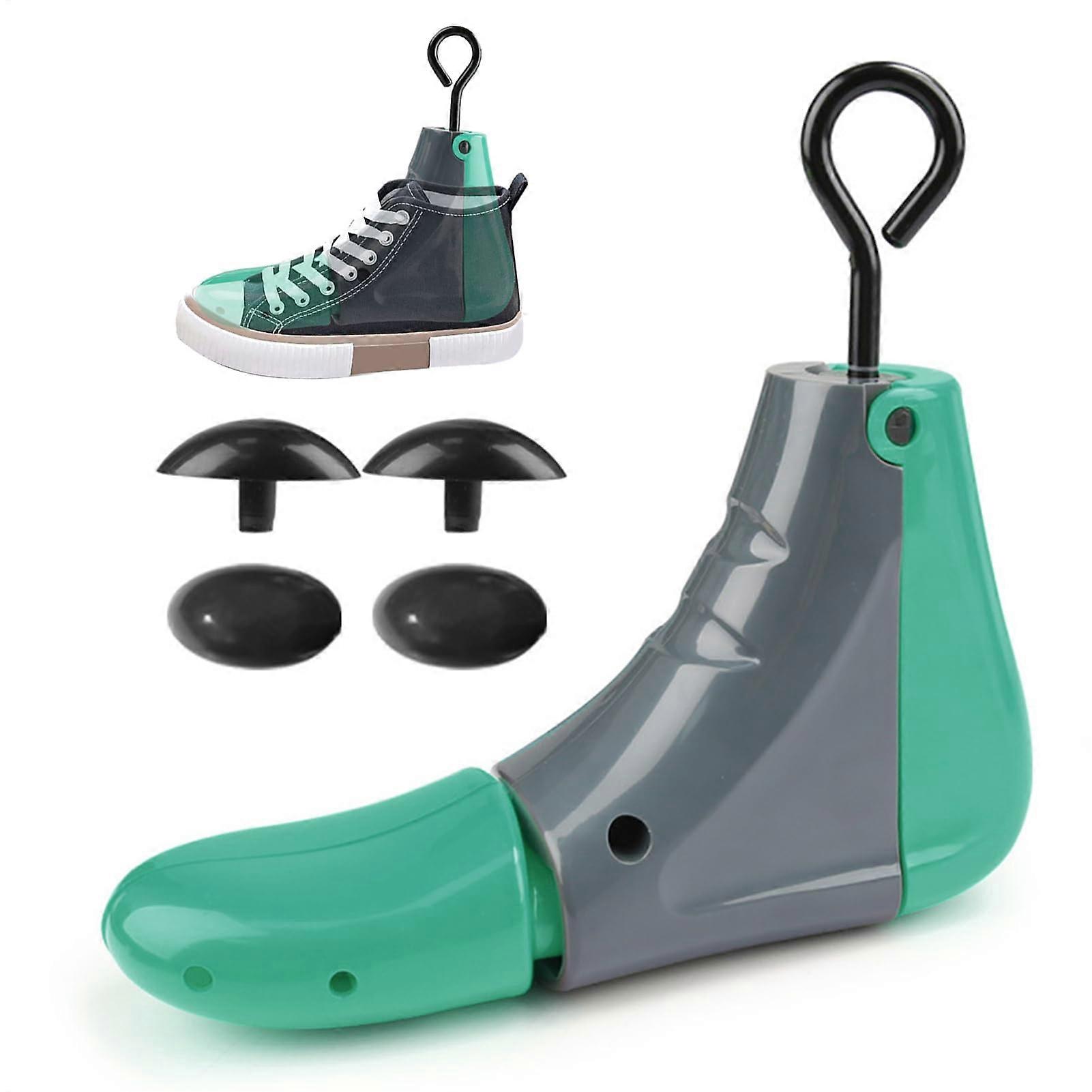 Shoe Stretcher, Four-Way Adjustable Length Expander for Leather Shoes, Flats, Oxfords (Green)