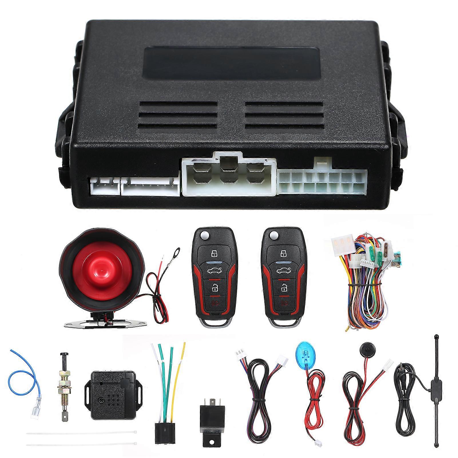 Universal Passive Keyless Entry Car Alarm System Remote Start Stop Engine Lock Unlock Control