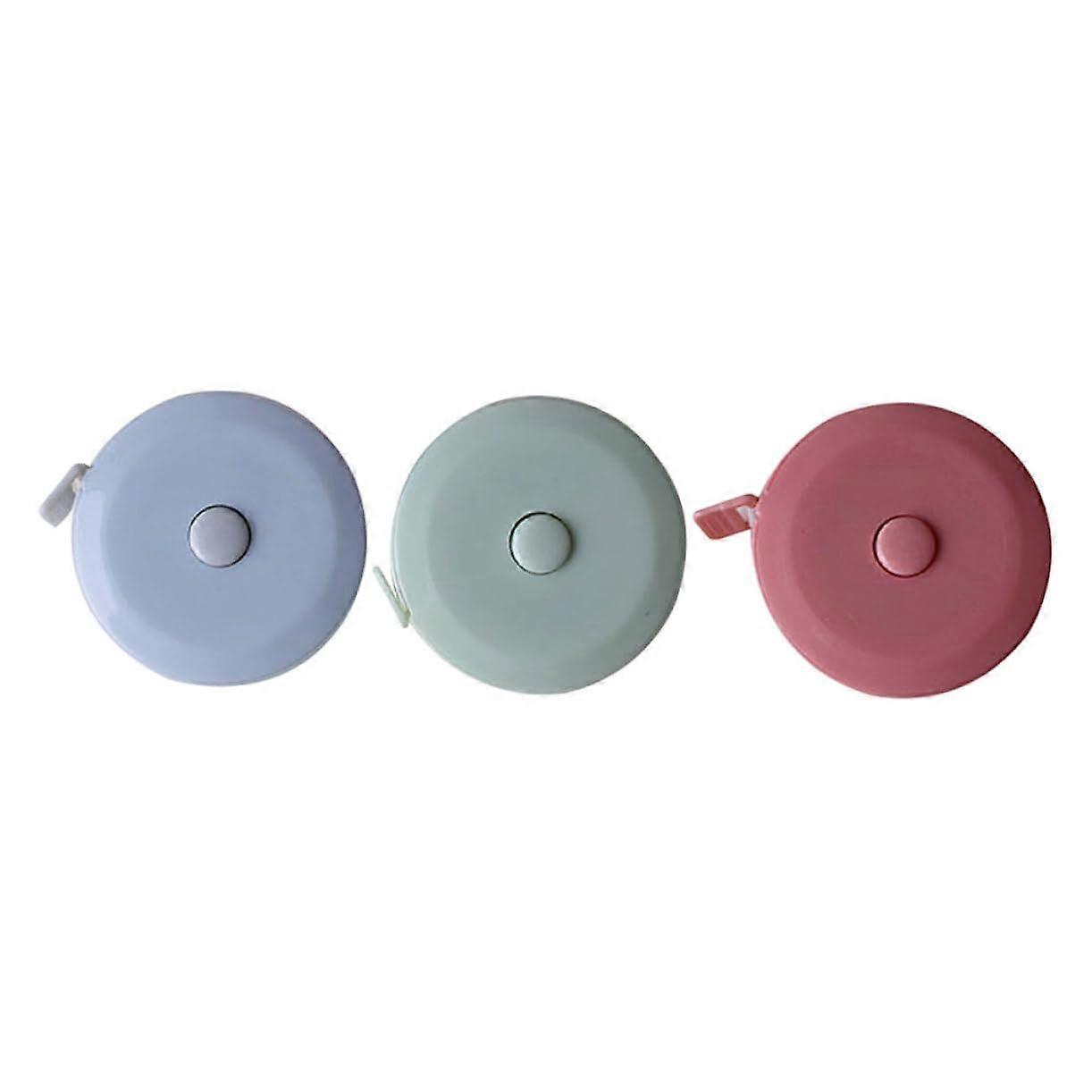 3 Retractable Measuring Tapes for Flexible Sewing Accessories Compact RollUp Tape Measure for Body Measurements Portable for Crafters