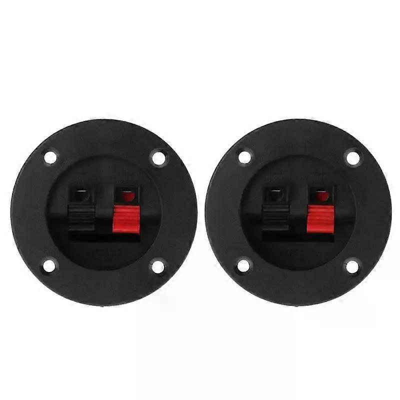2PCS Terminal Round Cup Connector Parts Express Spring Clip Double Binding Post Screw Wire Gold Car Subwoofer Speaker Box