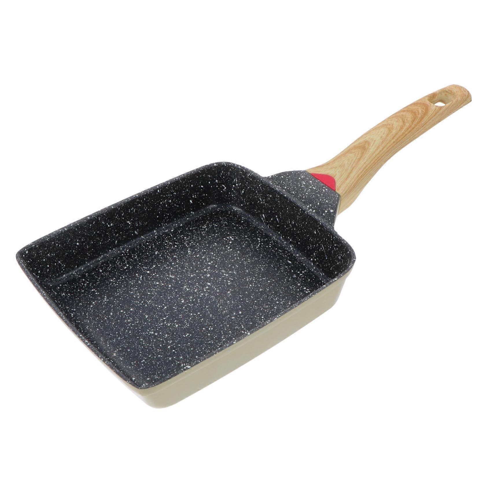 Japanese Square Non Stick Omelette Pan Tamagoyaki Frying Skillet for Breakfast Ergonomic Handle for Egg and Steak Cooking