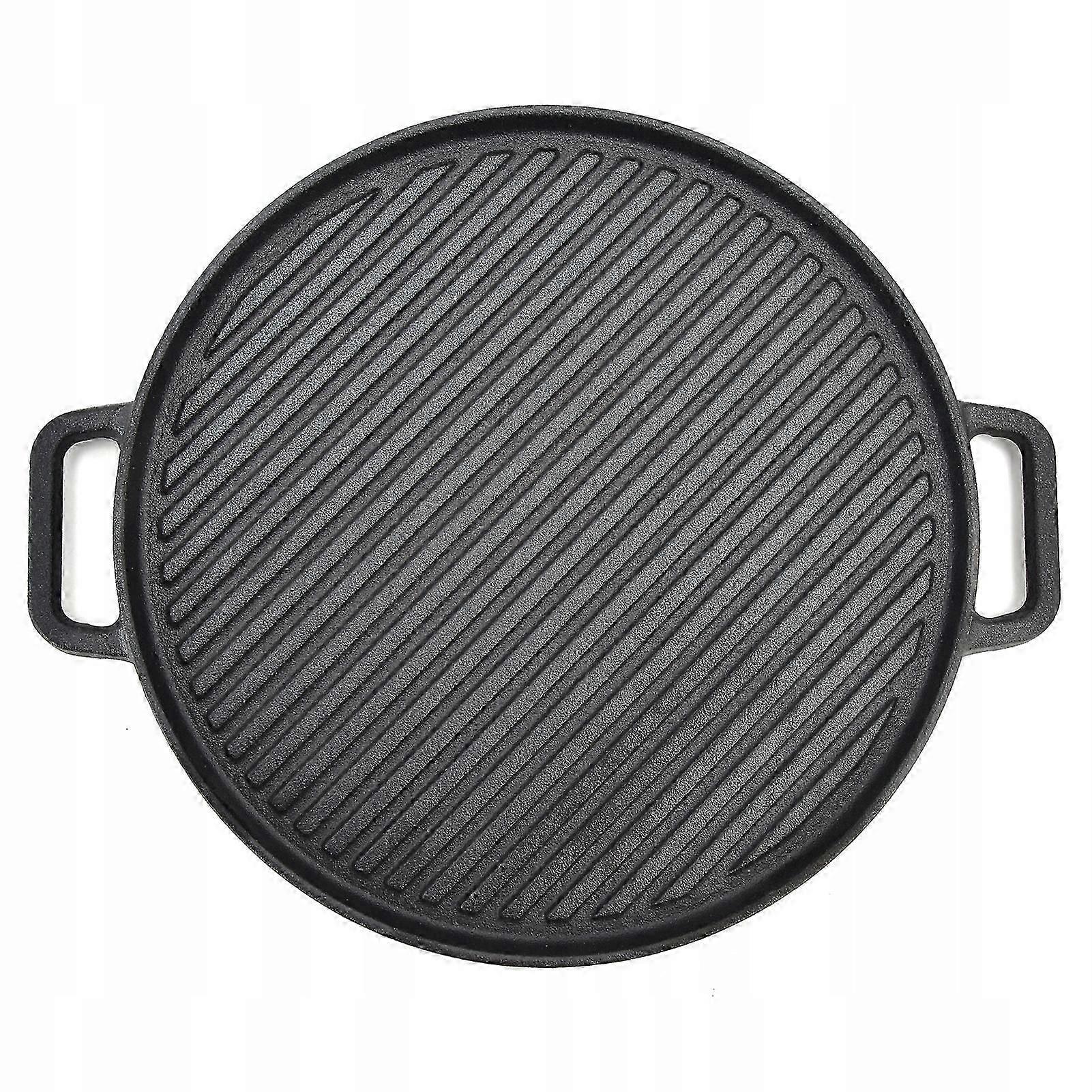 Double Sided Cast Iron Grill Plate 30cm
