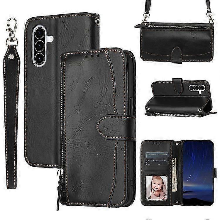 Protective leather case for Samsung Galaxy A56 5G with strap