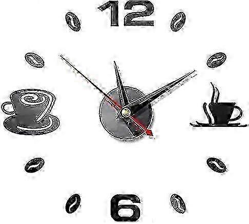 3d Diy Wall Clock, 2pcs Diy Large Wall Clock, Frameless Large Wall Clock 3d