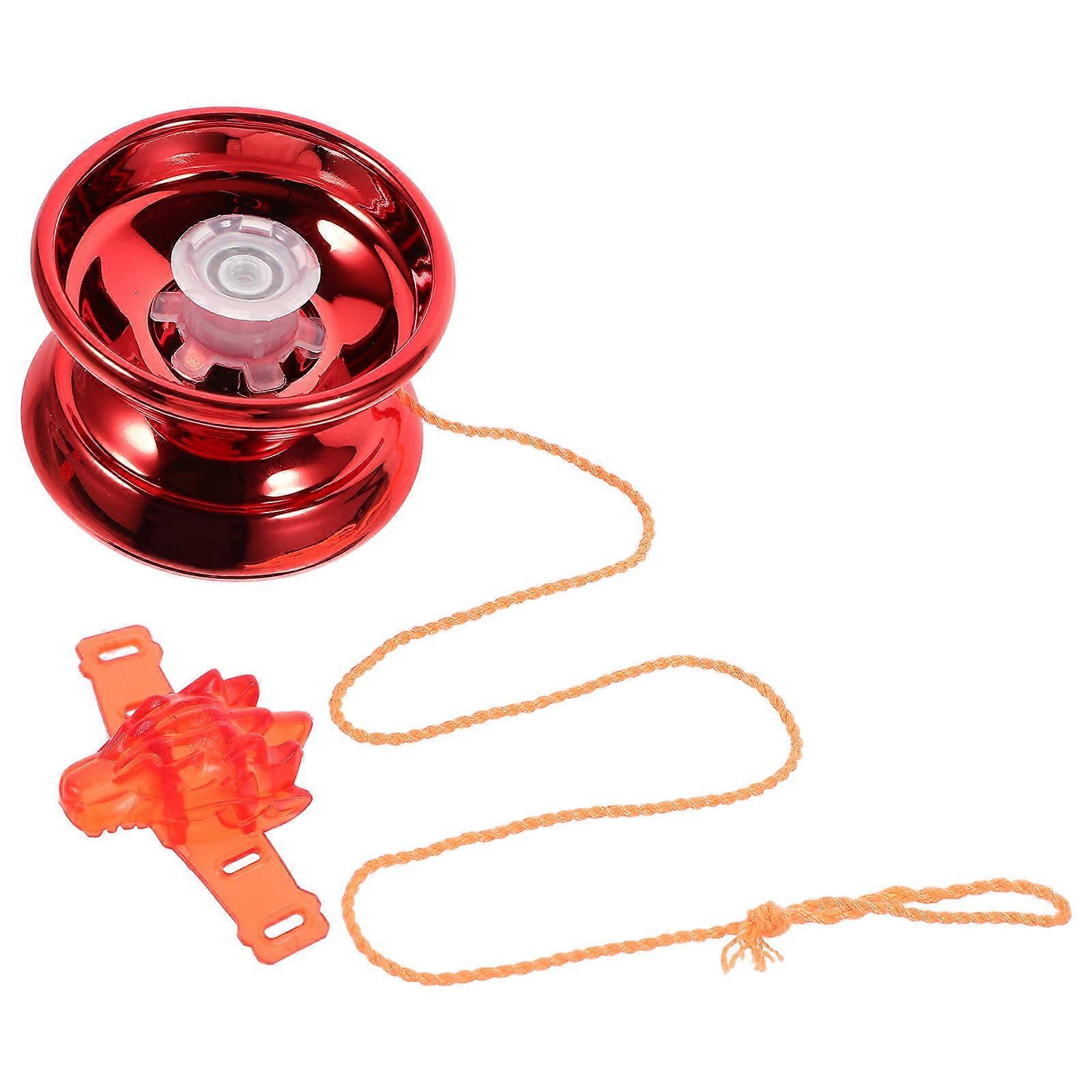 Alloy Yo-Yo Round Yo-Yo Toys for Birthday Gift Red Metal Improve Coordination 1 Set