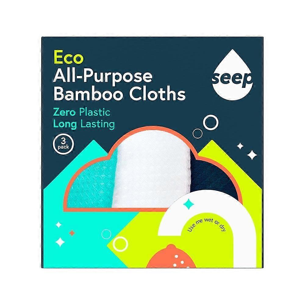 Seep 100% Bamboo All Purpose Cloths 3 Pack - 4 Pack