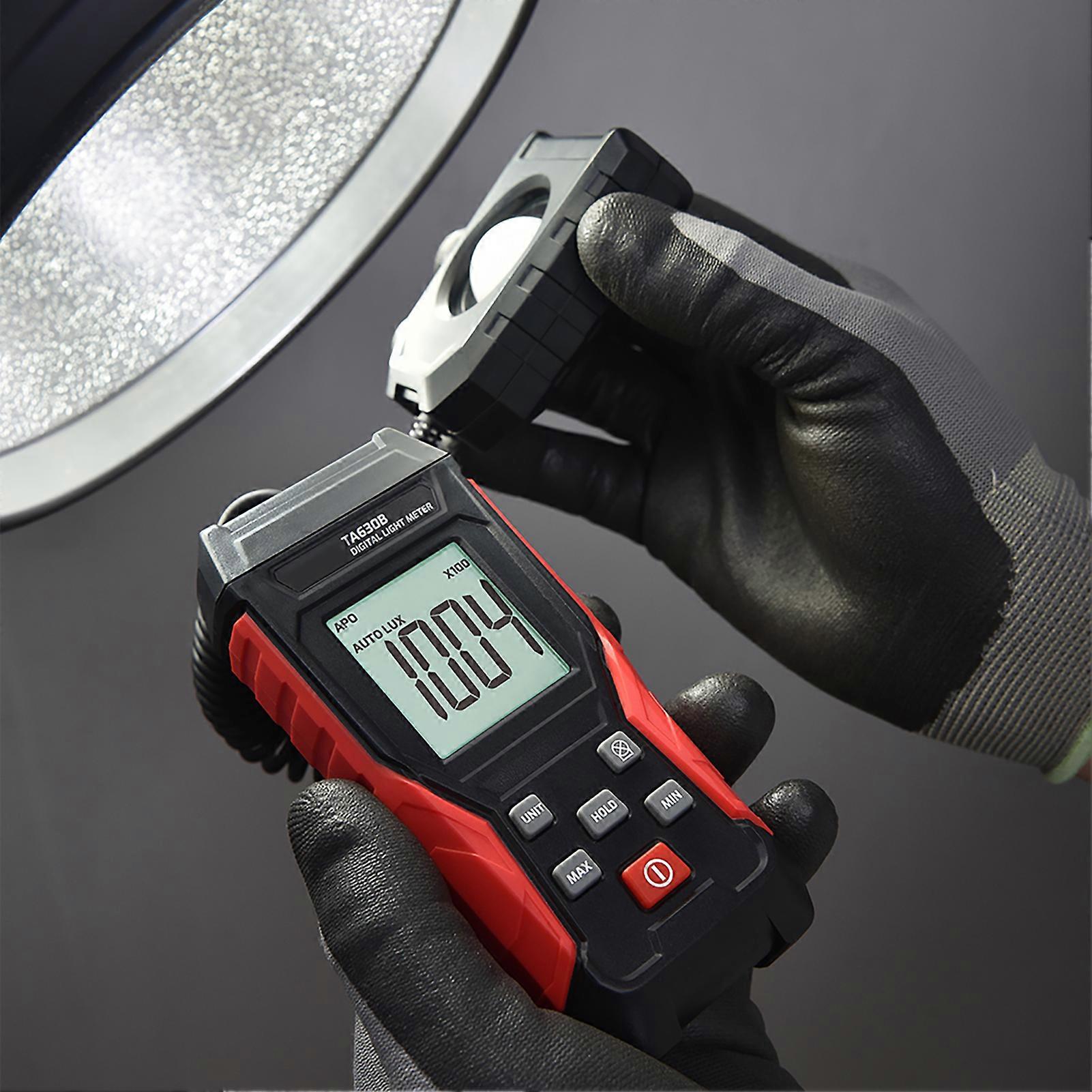 TA630A Digital Light Meter Lux 0.1-200,000 Lux LCD Display Compact