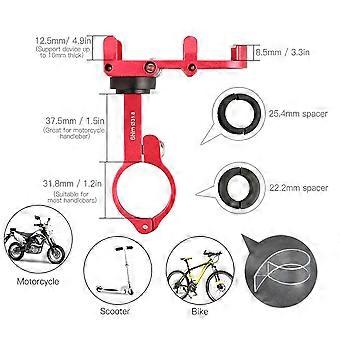 GUB Bicycle Phone Holder 360 Degree Rotating Length Adjustable Aluminum Bike Handlebar Mount Cycle Clip-on Phone Clamp Holder