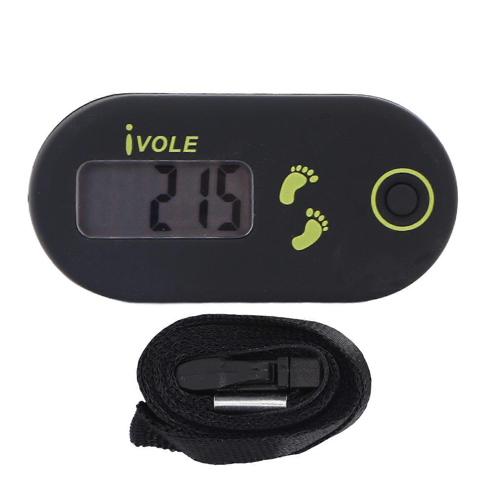 Mini Step Counter Lightweight Waist Clip Type Matte Surfaces Walking Pedometer with Lanyard